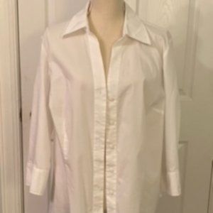 Worthington White Womans Stretch Blouse Size 1 X